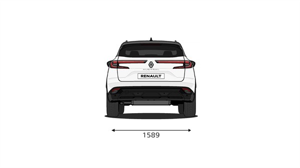 rear dimensions - modular design - Renault Austral E-Tech full hybrid 